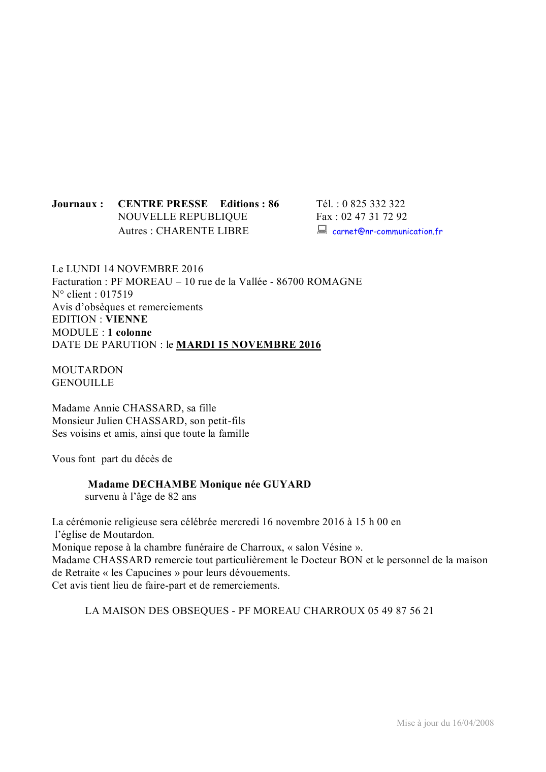 lettre de motivation pompes funèbres
